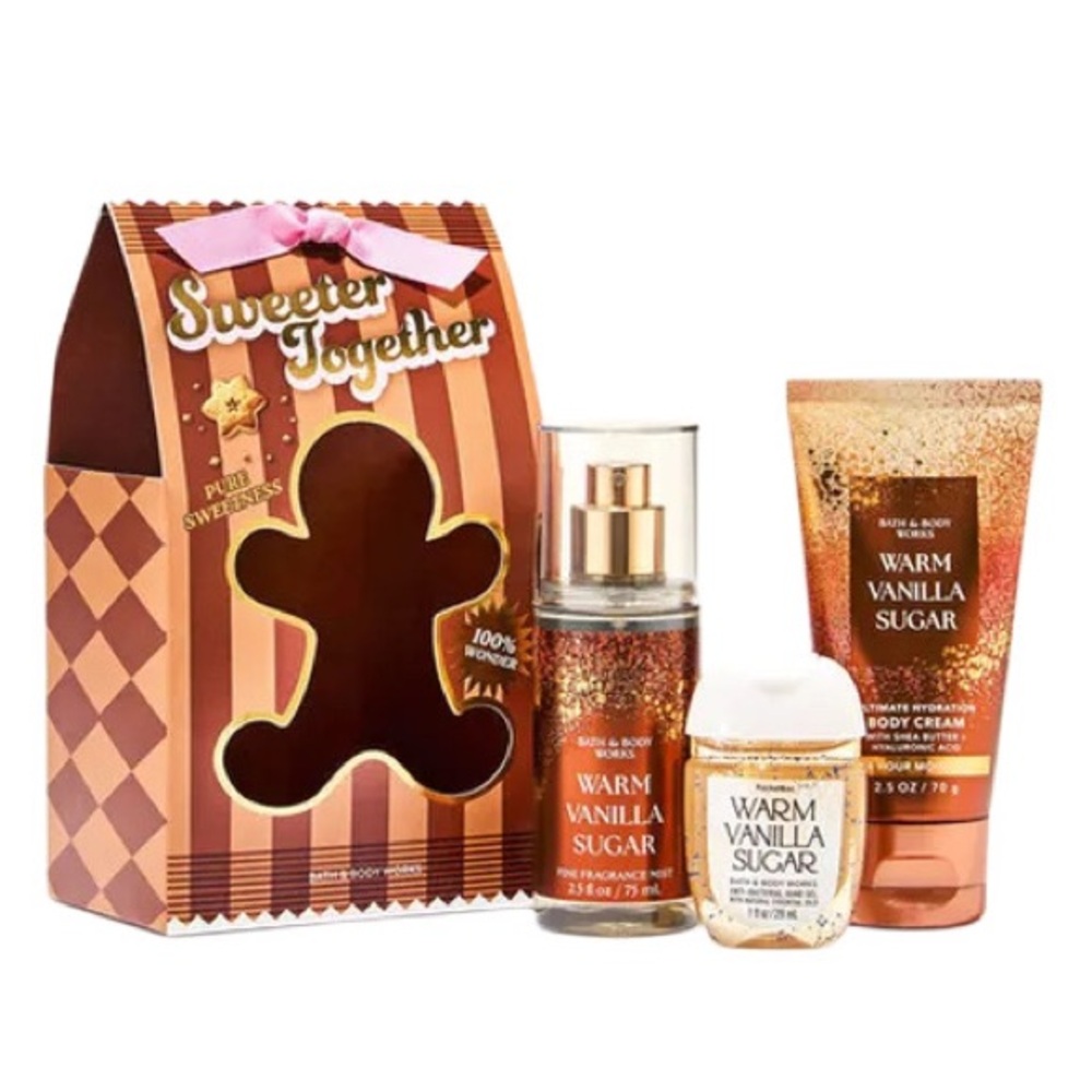 Bath & Body Works Warm Vanilla Sugar Sweeter Together Mini Gift Set
